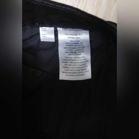 REFORMATION LIZAUltra High Rise Straight Jeans 26 - Picture 11 of 16
